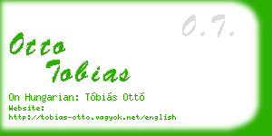 otto tobias business card